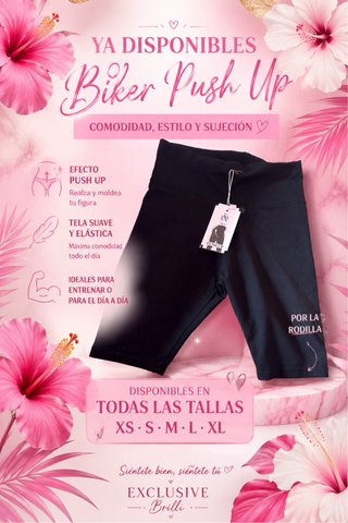 Mayas Biker Push Up Brilli Negro