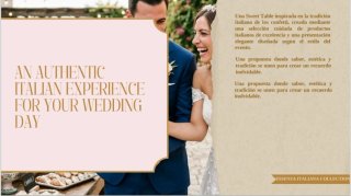 Italian sweet table for wedding destination