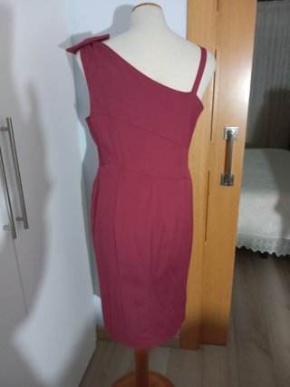 Vestido fiesta granate Coast Talla 44 del corte in