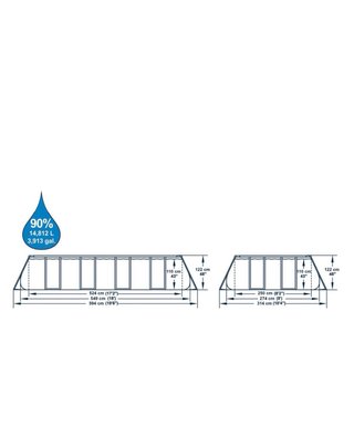 Piscina Bestway 549x274x122 cm