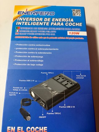 Inversor de energía inteligente para coche 120W