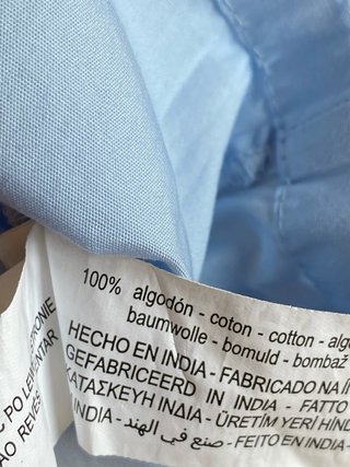 Camisa Bershka corta azul M