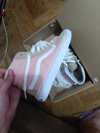Zapatillas Vans SK8-Hi Beige y Rosa Mujer