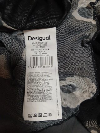 Camisa Desigual M Malla Estampada Flores