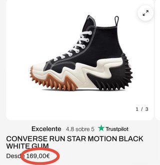Converse Run Star Motion negras ORIGINALES