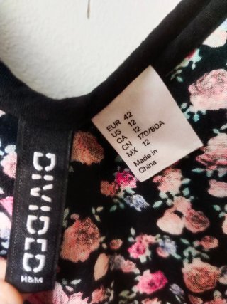 Mono corto floral H&M Coquette Goth