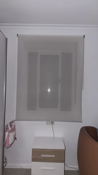 Estor enrollable blanco tela 120