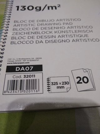 Bloc de dibujo artístico Papel d'arte 130g/m²