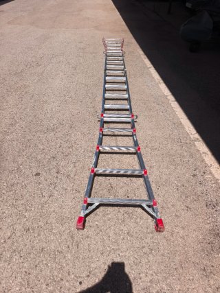 Escalera tijera aluminio plegable