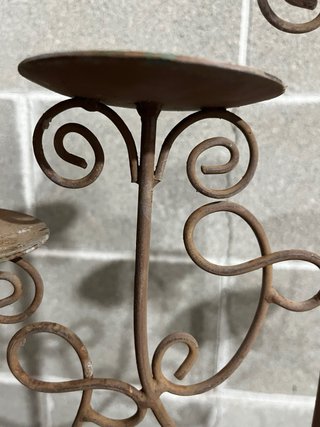 Candelabro colonna vintage metallo