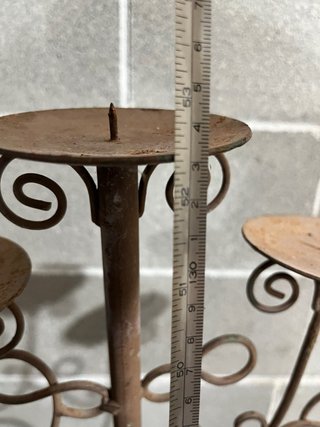 Candelabro colonna vintage metallo