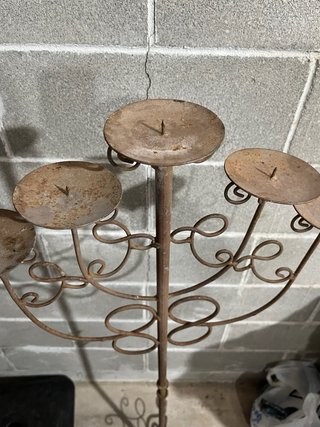 Candelabro colonna vintage metallo