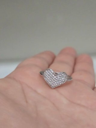 Anillo Corazón Plata 925 Circonitas
