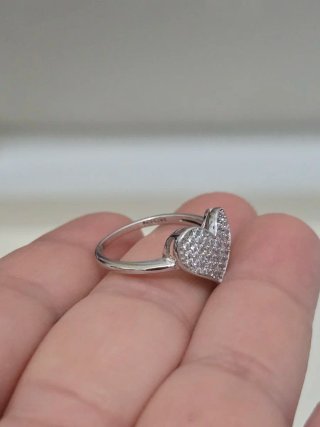 Anillo Corazón Plata 925 Circonitas