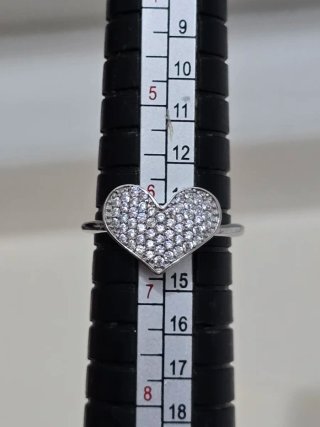 Anillo Corazón Plata 925 Circonitas