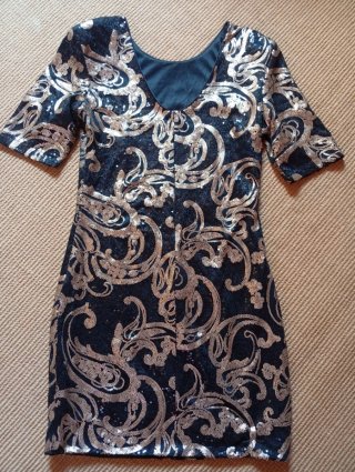 Vestido fiesta lentejuelas S
