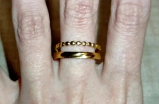 Anillo Acero Inoxidable Dorado Ajustable