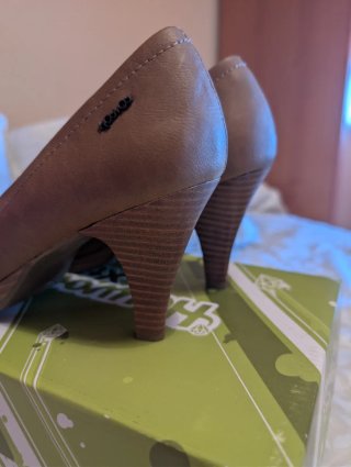 Zapatos Xti T39 Tacón Marrón Nude