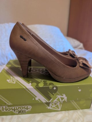 Zapatos Xti T39 Tacón Marrón Nude