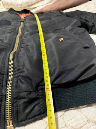 Chaqueta Bomber Negra Naranja Reversible MA1 S MFH