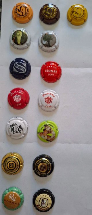 15 Chapas Cava Colección Variada