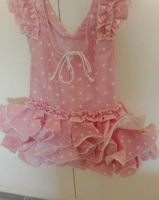 Traje Flamenca Rosa Lunares