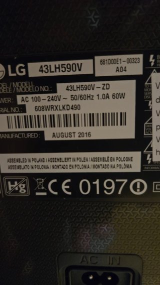 Fuente Alimentación LG EAX66851301 (1.5) 43LH590V