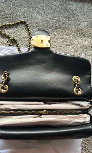 Bolsa Coach Tabby 26 Preta Dourada