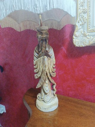 Lámpara Figura Oriental Beige/Marrón
