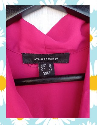 Blusa Rosa Fucsia Talla 38 M sin mangas