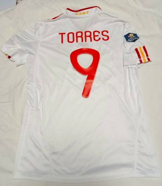 Camiseta fútbol Torres 9 España. Euro 2012