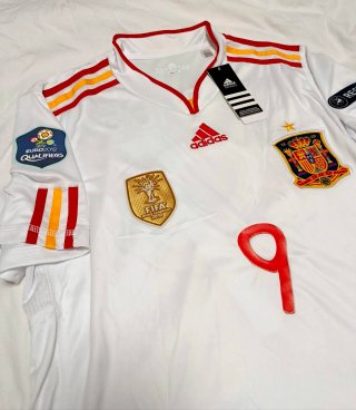 Camiseta fútbol Torres 9 España. Euro 2012