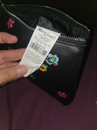 Bolso Desigual Negro Flores Multicolor