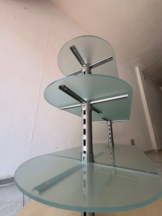 Góndola Expositora comercial 3 baldas de Cristal