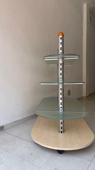 Góndola Expositora comercial 3 baldas de Cristal