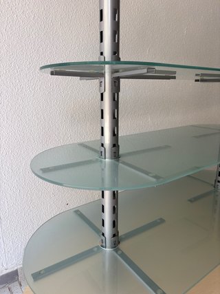 Góndola Expositora comercial 3 baldas de Cristal