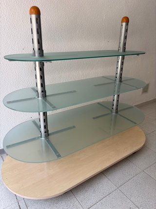 Góndola Expositora comercial 3 baldas de Cristal