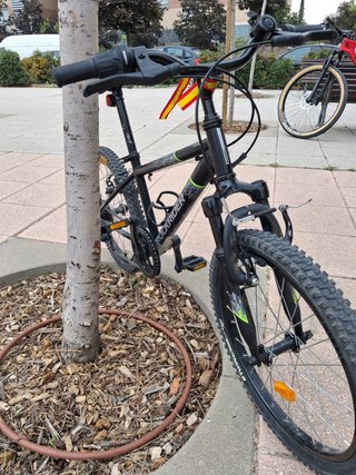 Bicicleta Rockrider MTB Negra 6-9 años