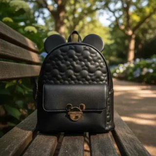 Mochila negra con Mickey Mouse