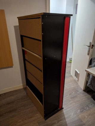 Cajonera Roja Madera Muy Estable