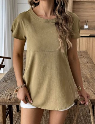 Camisa holgada verde militar