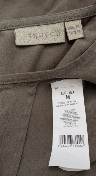 Blusa Trucco gris manga larga Talla M, impecable