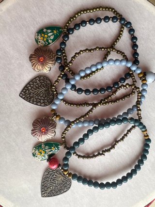 Conjunto 5 Pulseras Abalorios