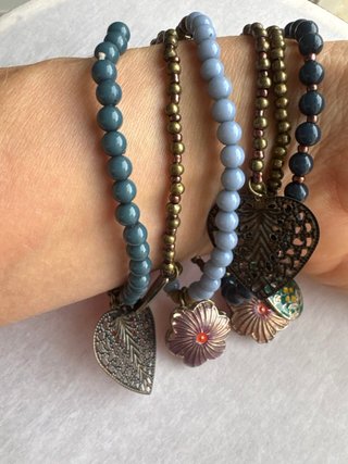 Conjunto 5 Pulseras Abalorios