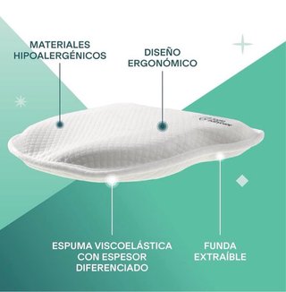 Almohada Koala Babycare plagiocefalia + 2 fundas