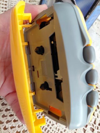 Lettore Cassette vintage Schneider Giallo Grigio