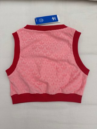Camiseta Adidas Crop Top Rosa y Rojo