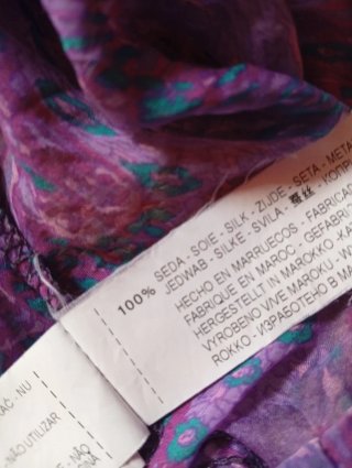 Blusa Zara Seda 100% Estampada Talla M