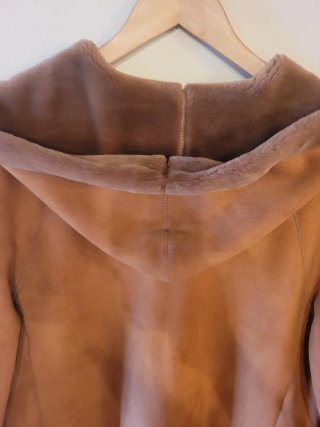 Abrigo chaquetón ante y pelo