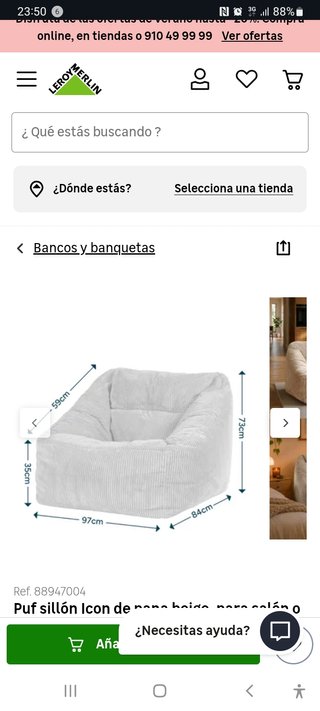 Puf  Beige sin estrenar